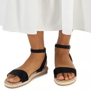 Peggyy Ankle-Strap Espadrille Flat Sandals